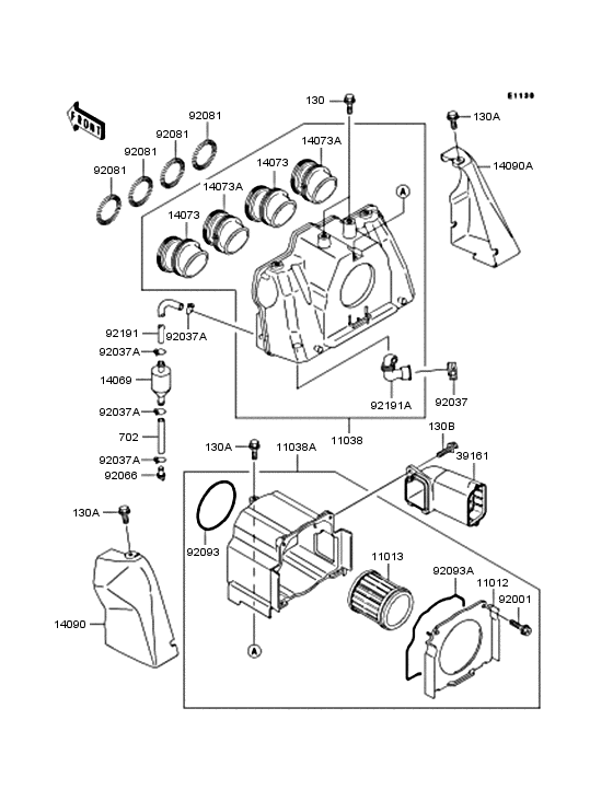 ZR1100 Воздушный фильтр
