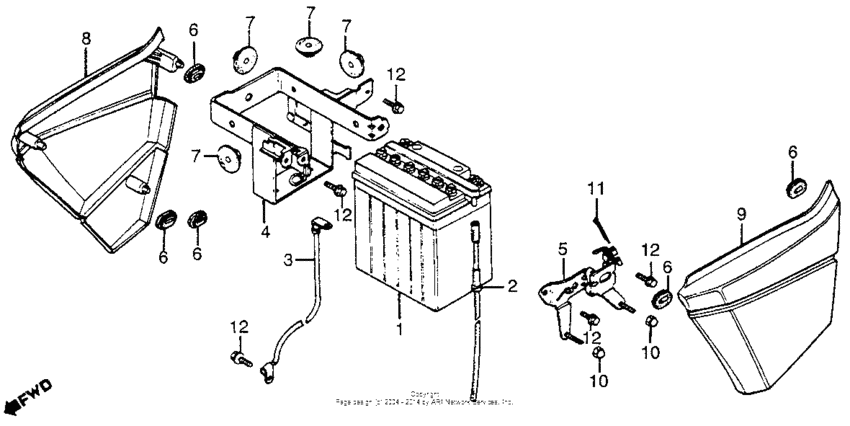 CX650 Side cover + battery