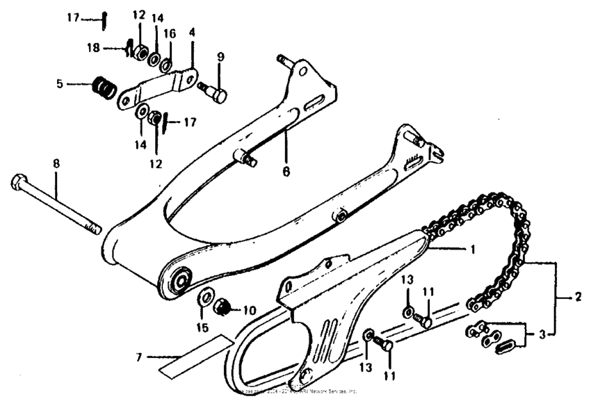 Swingarm + chain case