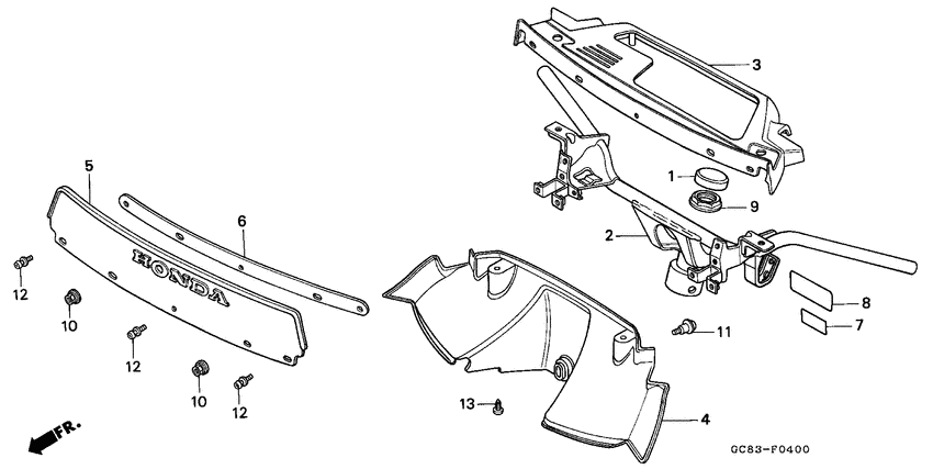 Steering handle/handle cover/wind screen