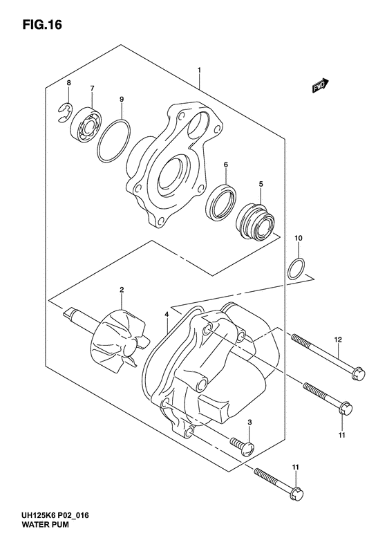 UH125 Водяная помпа