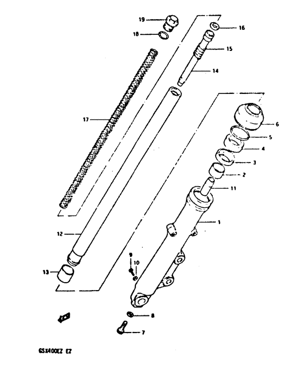 Front fork right damper