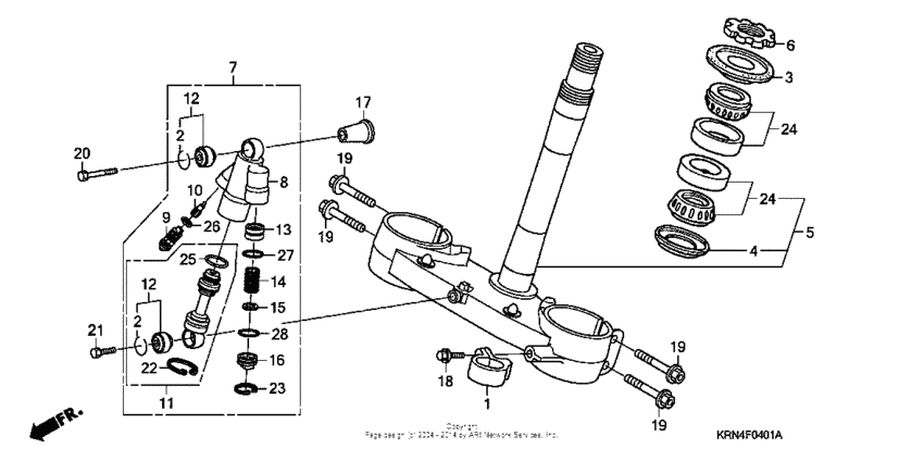 Steering stem/damper ('08-)