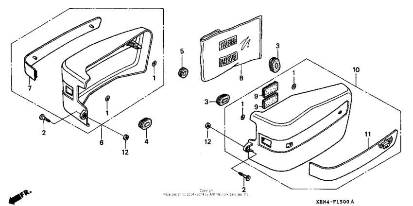 CMX250C Боковые обтекатели