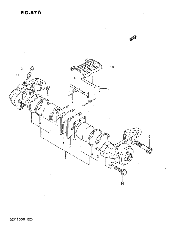 GSX1100 Задний суппорт