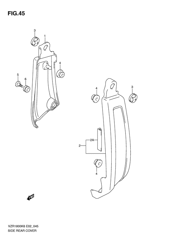 VZR1800 Side rear cover