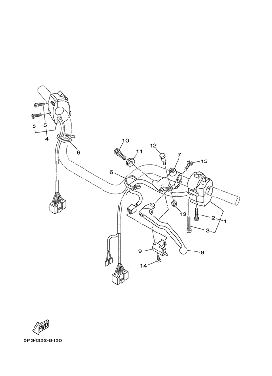 TDM900 Handle switch. lever