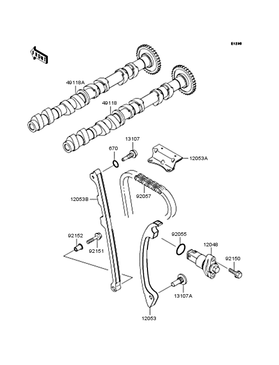 ZX1200 Распредвал