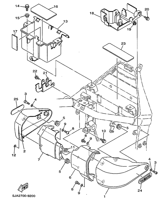XV1600A Боковые обтекатели