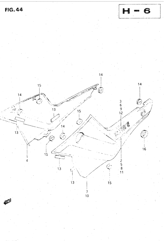 GSX500 Обтекатель задний
