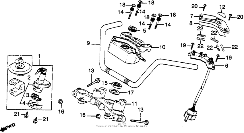 Handlebar + top bridge