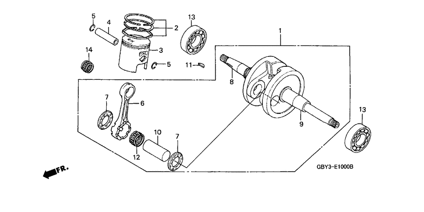 Crankshaft/piston