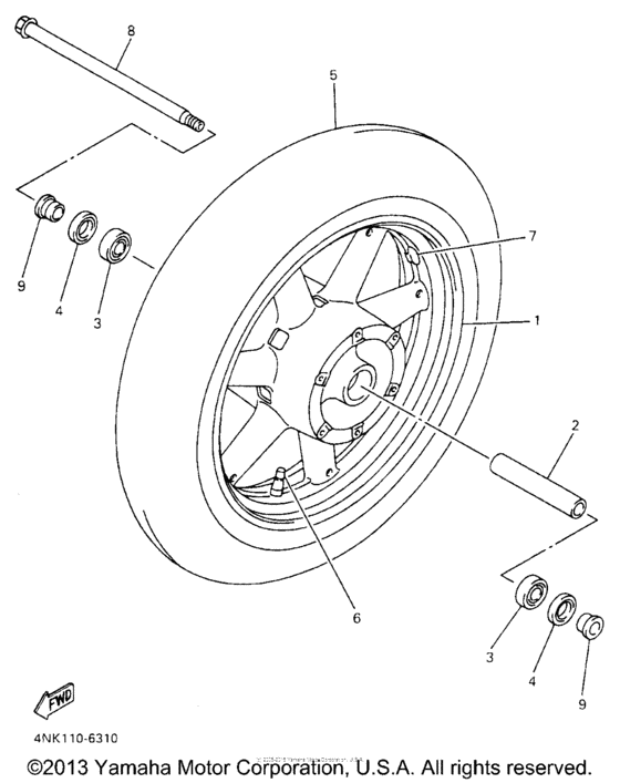XVZ13AH Переднее колесо