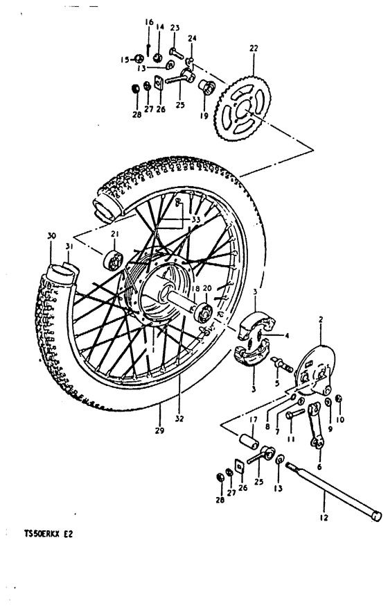 Rear wheel complete assy