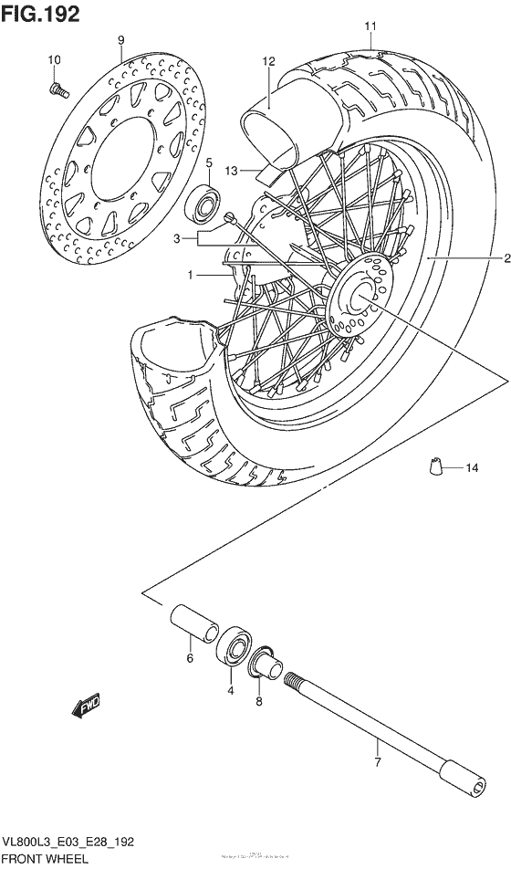 Front Wheel (Vl800L3 E28)