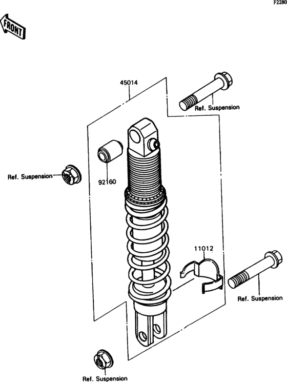 ZX750 Амортизатор