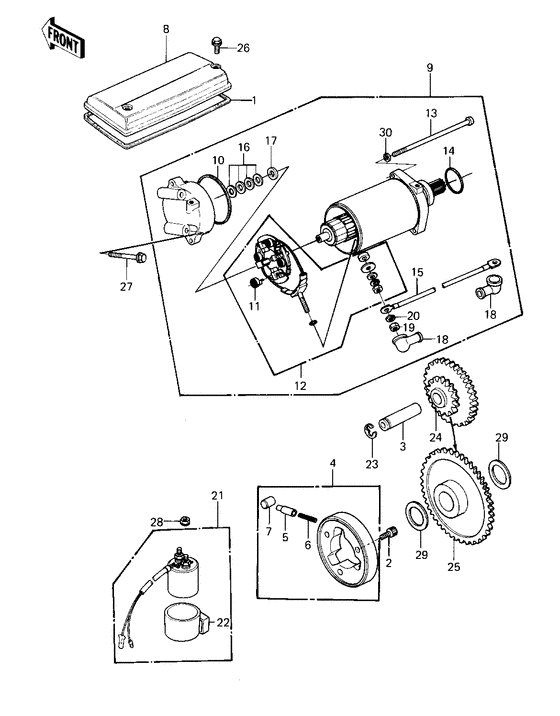 Starter motor/starter clutch