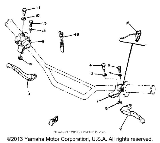 YZ125G Handle switch - lever