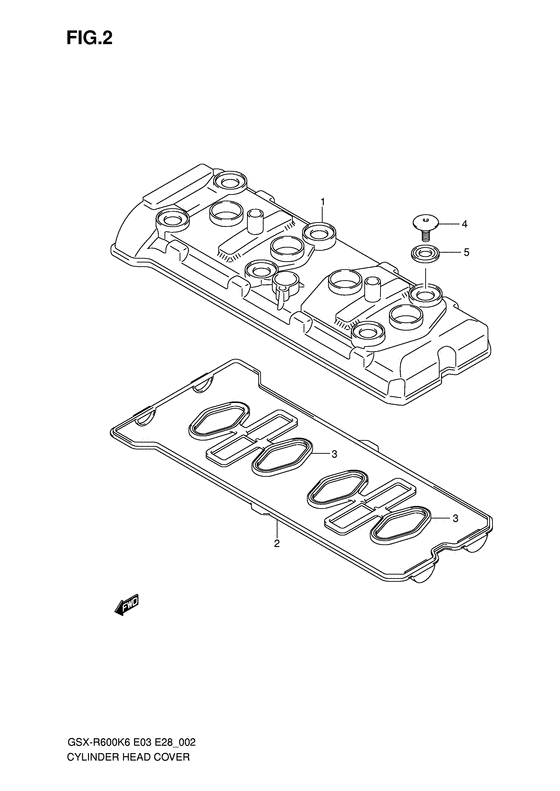 GSX-R600 Крышка головки цилиндров