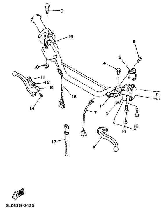 Handle switch. lever