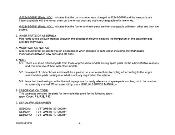 GS500 Catalog preface