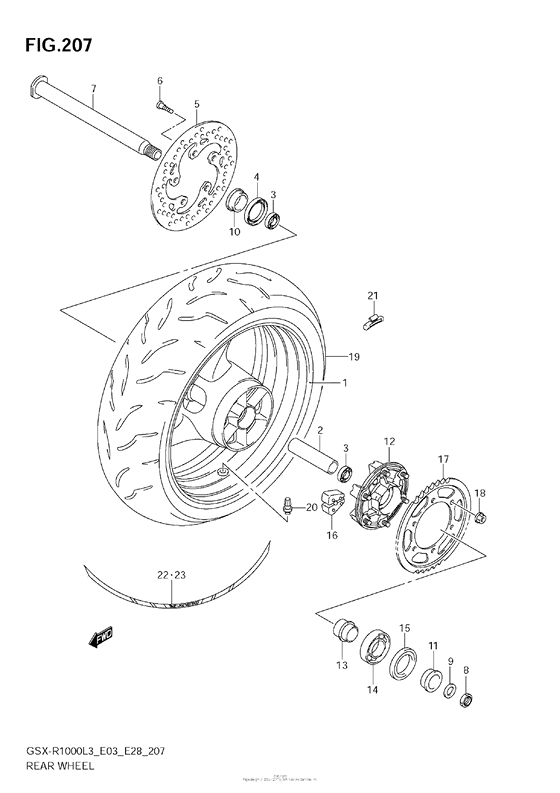 Rear Wheel (Gsx-R1000Zl3 E03)