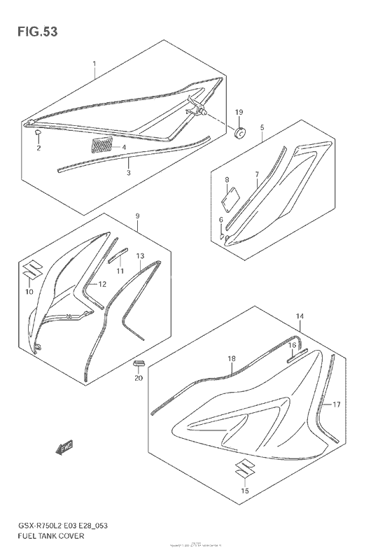 GSX-R750 Fuel Tank Cover