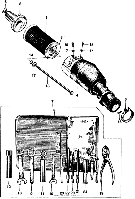 Air cleaner + tools