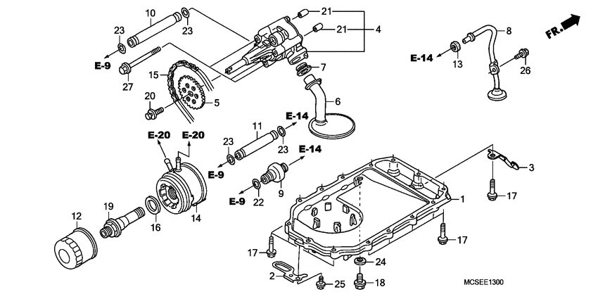 Oil pump/oil pan