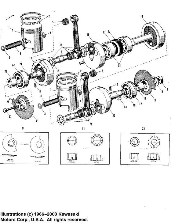 Crankshaft/pistons