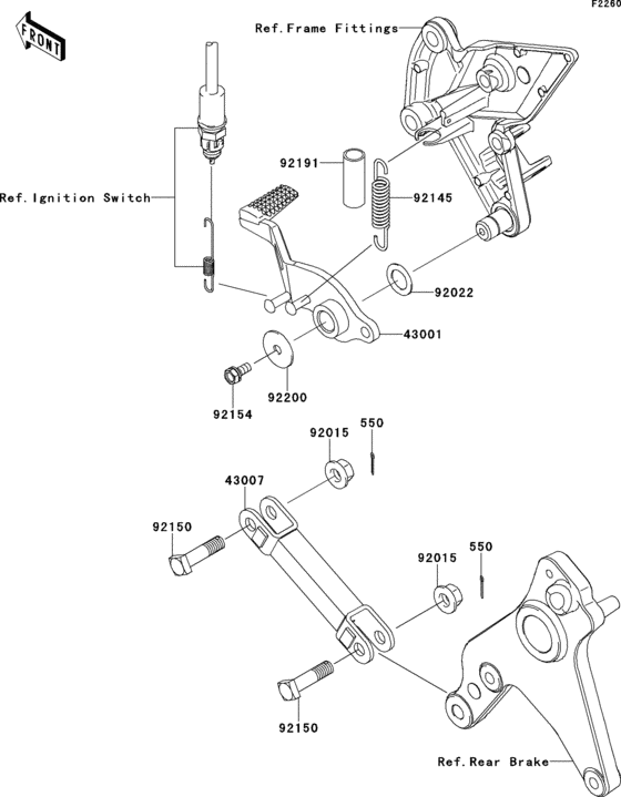 ZR1000 Педаль тормоза