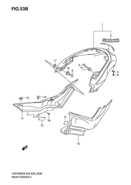 VZR1800 Заднее крыло