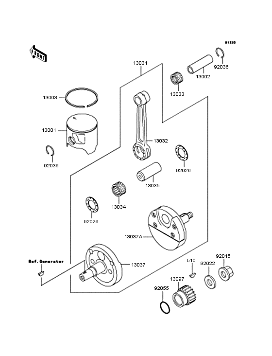 Crankshaft/piston
