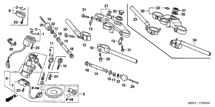 Handle pipe/top bridge