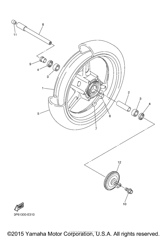 FJR1300 Переднее колесо
