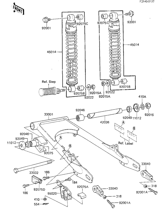 Swing arm/shock absorbers