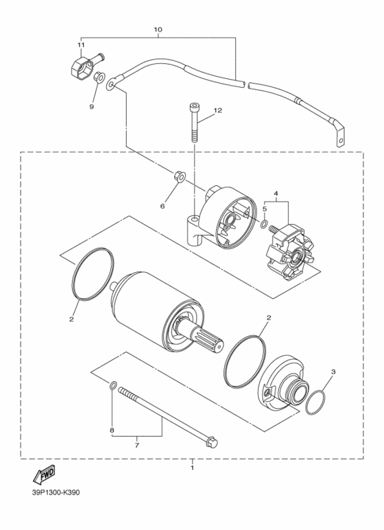 FZ8-N Стартерный мотор