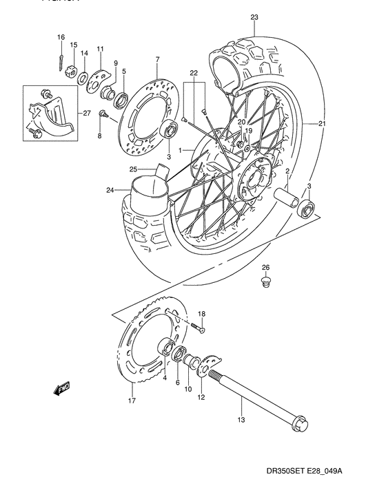 Rear wheel complete assy