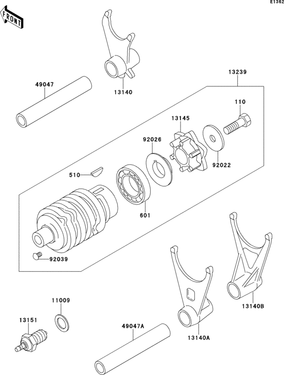 Change drum/shift fork