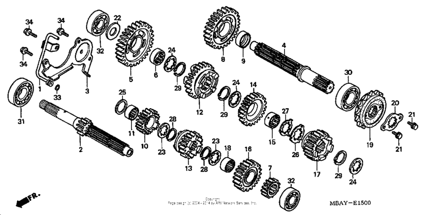 VT750C Трансмиссия