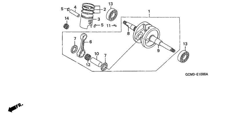 Crankshaft/piston