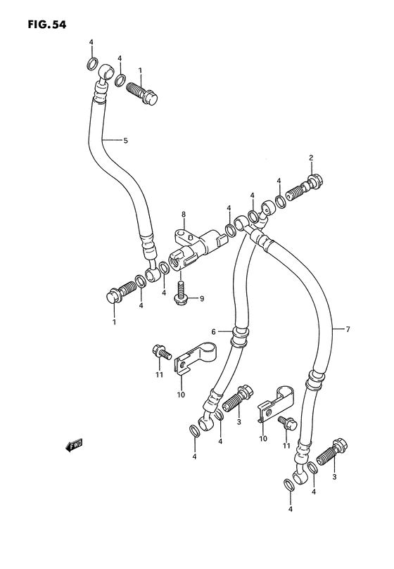 GSX1100 Передние тормозные трубки