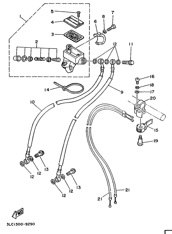 TZ250 Главный тормозной цилиндр