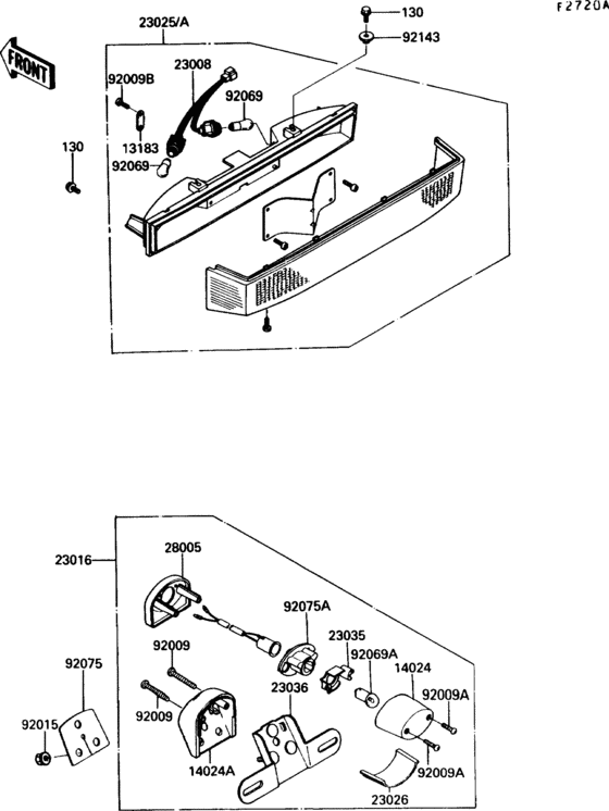 Tail lamp(zg1200-b2/b3/b4/b5)