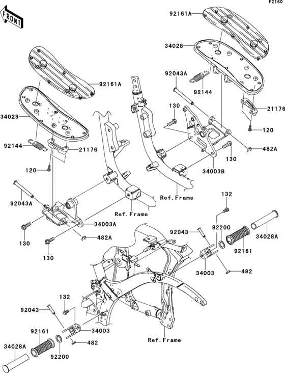 VN900 Подножки