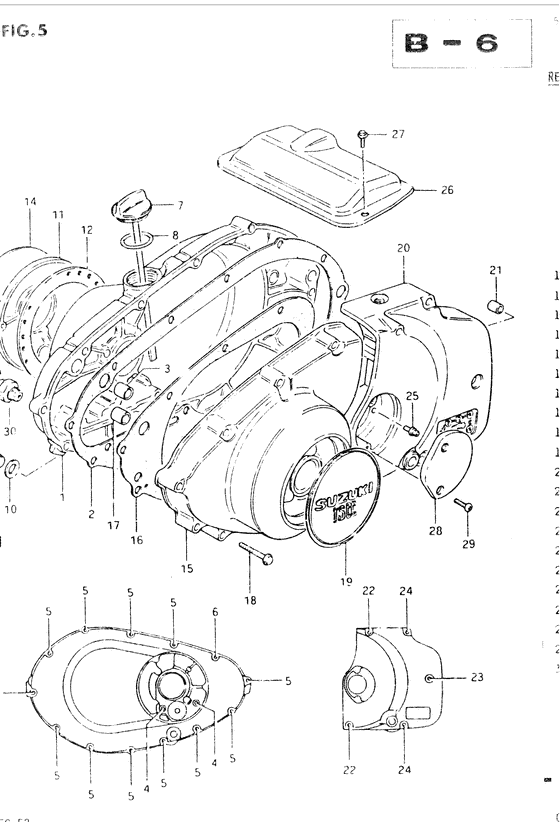 Crankcase cover ass`y  (v