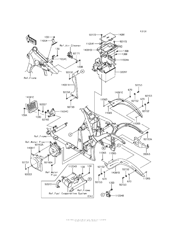 VN900 Рама ,крепежные детали