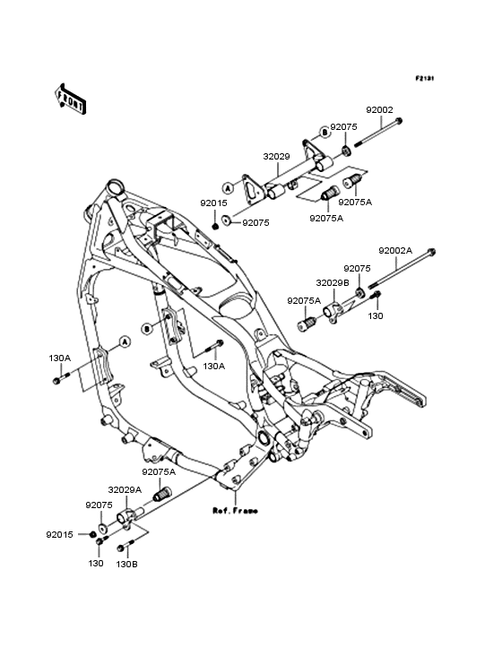 VN1500 Рама ,крепежные детали