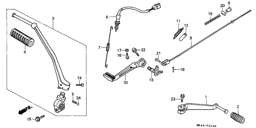 Brake pedal assy