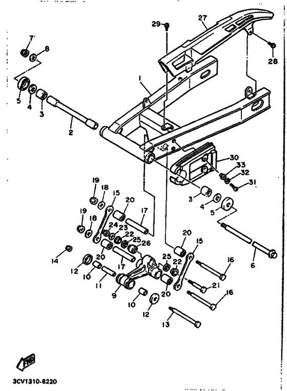 FJ1200 FJ1200U Задний рычаг и подвеска